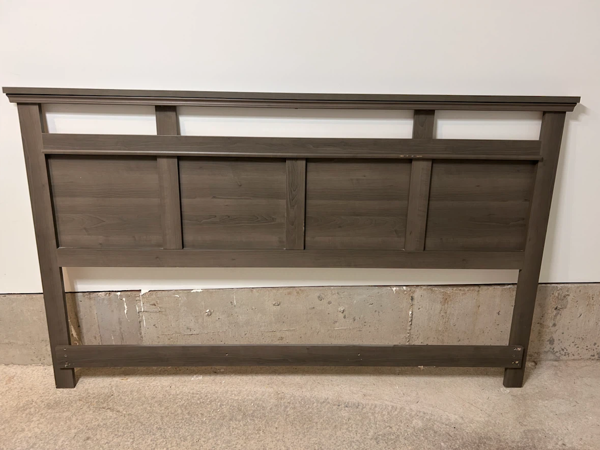 King size bed frame, 2 boxes , headboard - photo 5