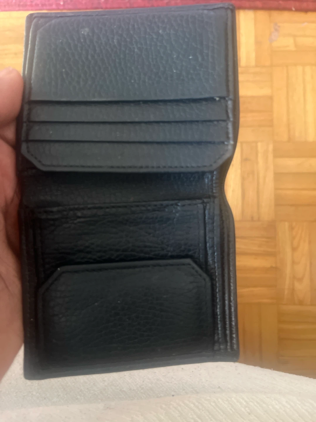 Black Leather Bifold Wallet - photo 2