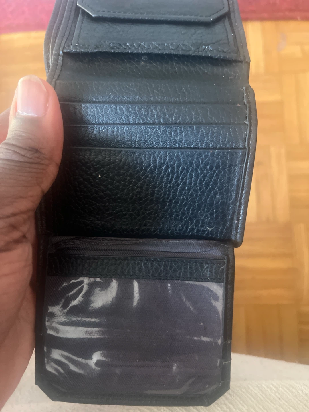 Black Leather Bifold Wallet - photo 3