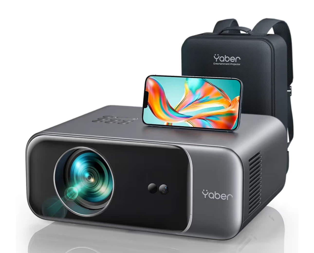 Projector with WiFi 6 and Bluetooth, YABER Pro V9 Native 1080P