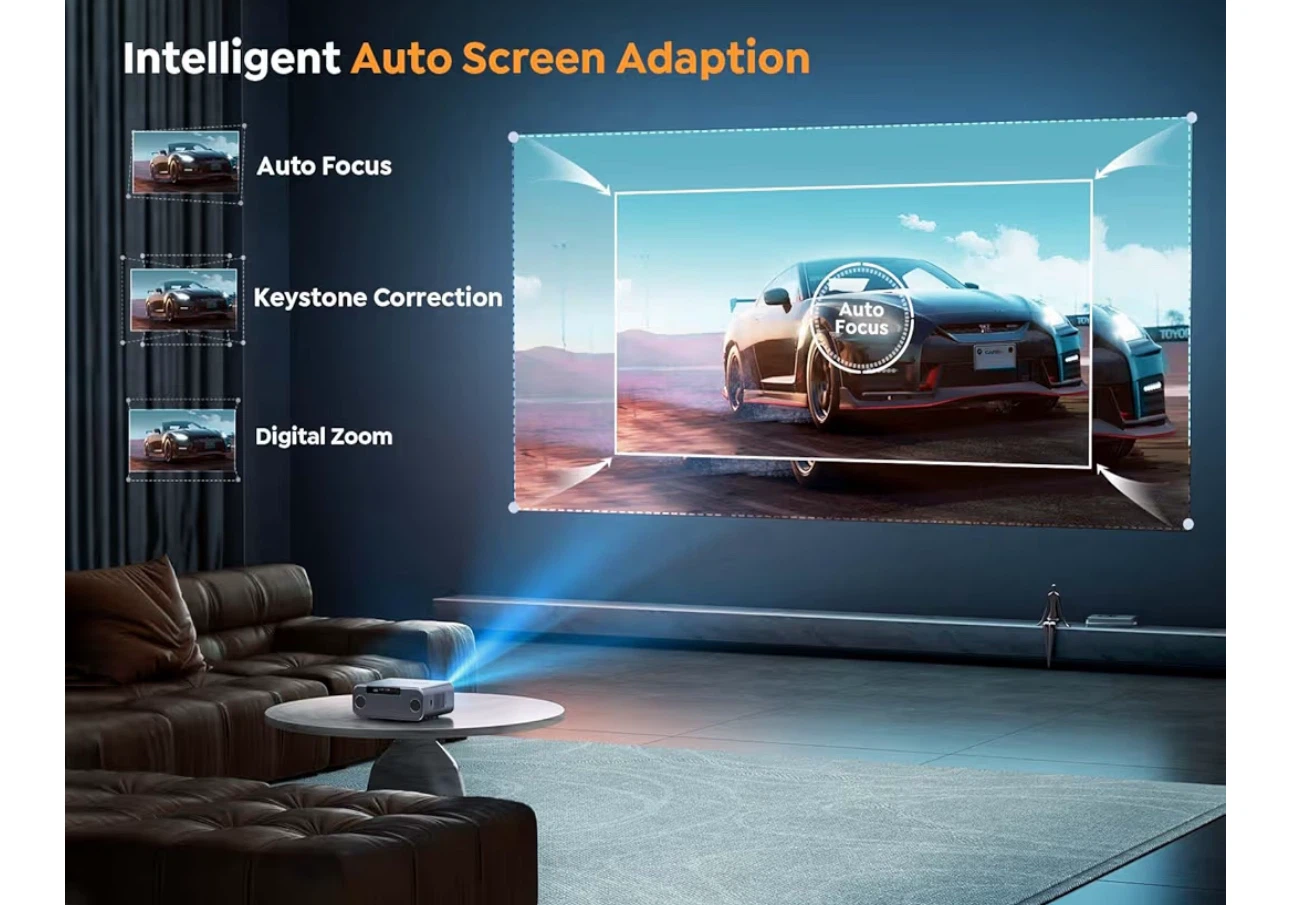 Projector with WiFi 6 and Bluetooth, YABER Pro V9 Native 1080P - photo 2
