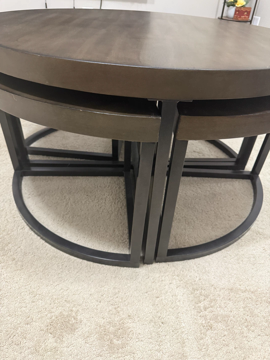 Nesting coffee  table with pull out side tables - photo 2