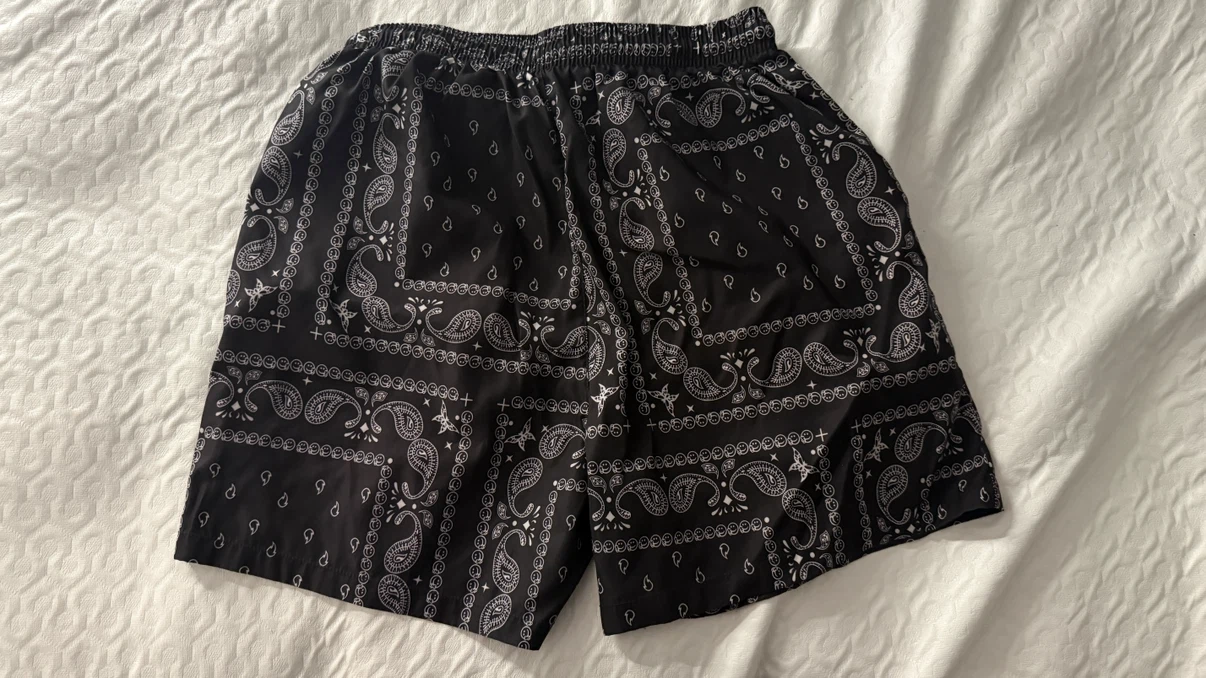 Black Paisley Print Shorts - photo 2