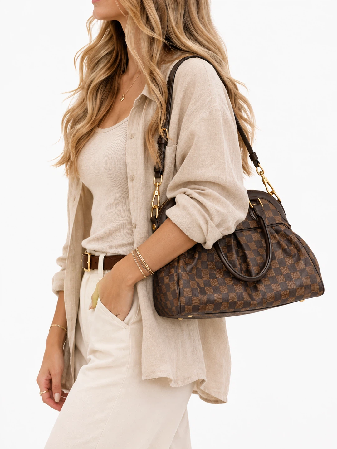 Louis Vuitton Trevi PM Damier Ebene Bag | Entrupy Certified - photo 2