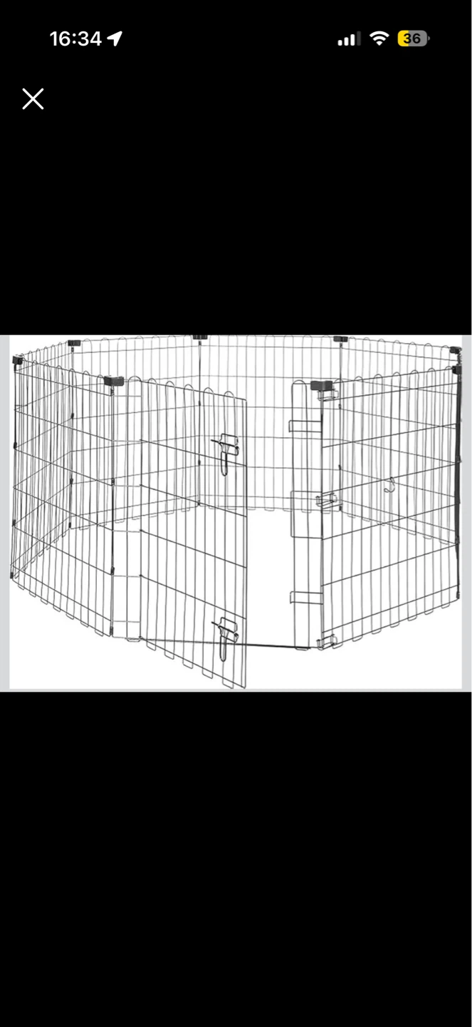 Black Metal Dog Pen 24” - photo 2