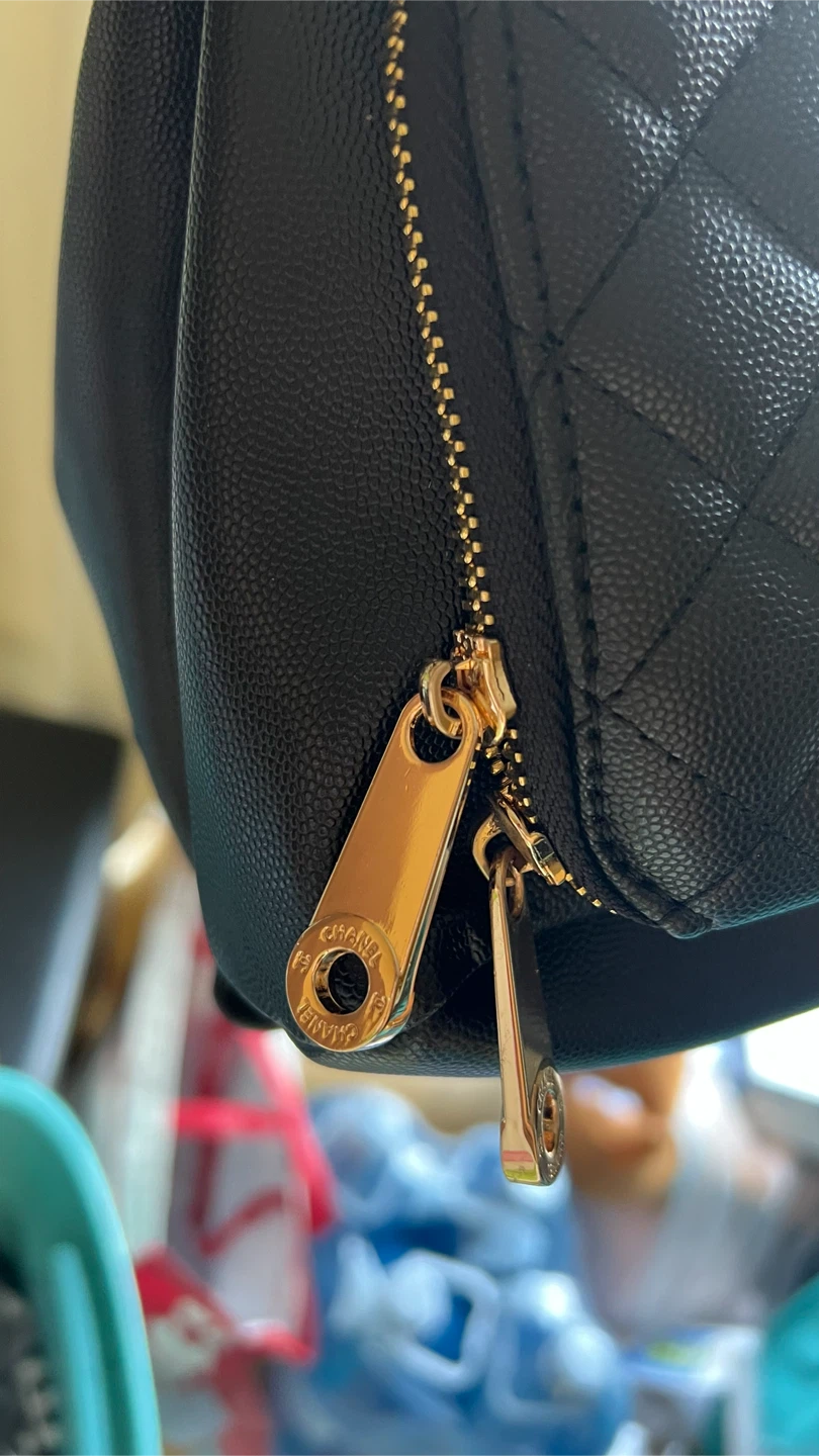 Black Quilted Backpack with Chain Strap - photo 4