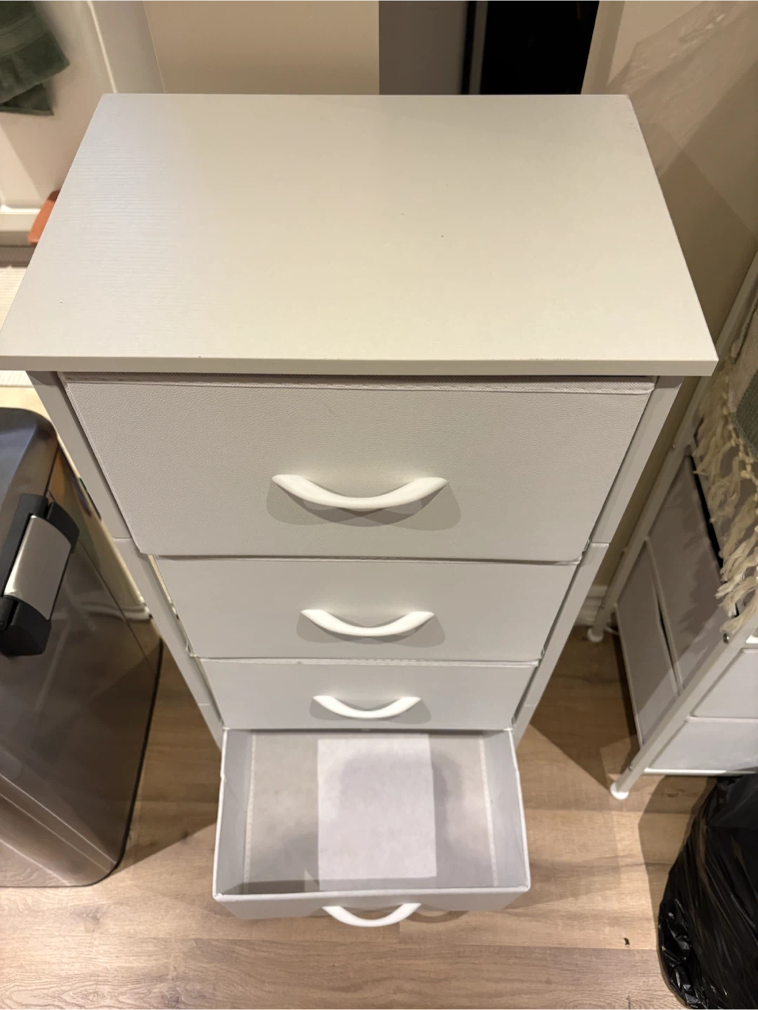 2X White 4-Drawer Fabric Storage Dresser / Organizer - photo 2