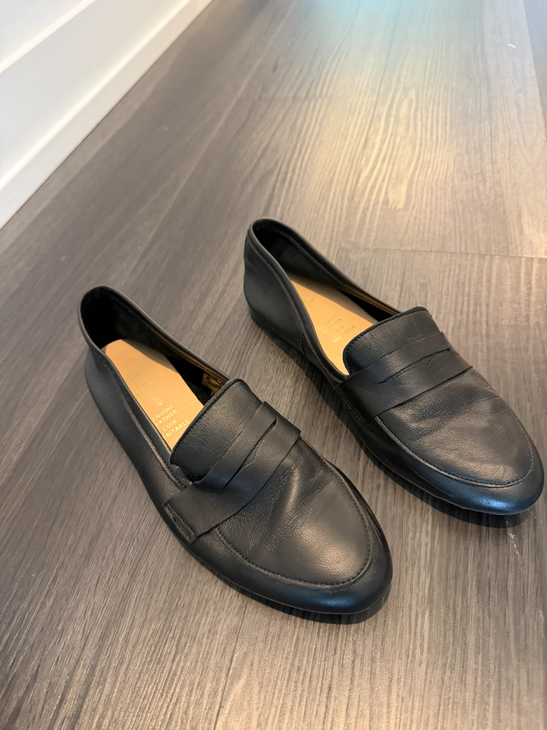 Riccardo Boccia Black Leather Loafers Size 7.5/38 - photo 2
