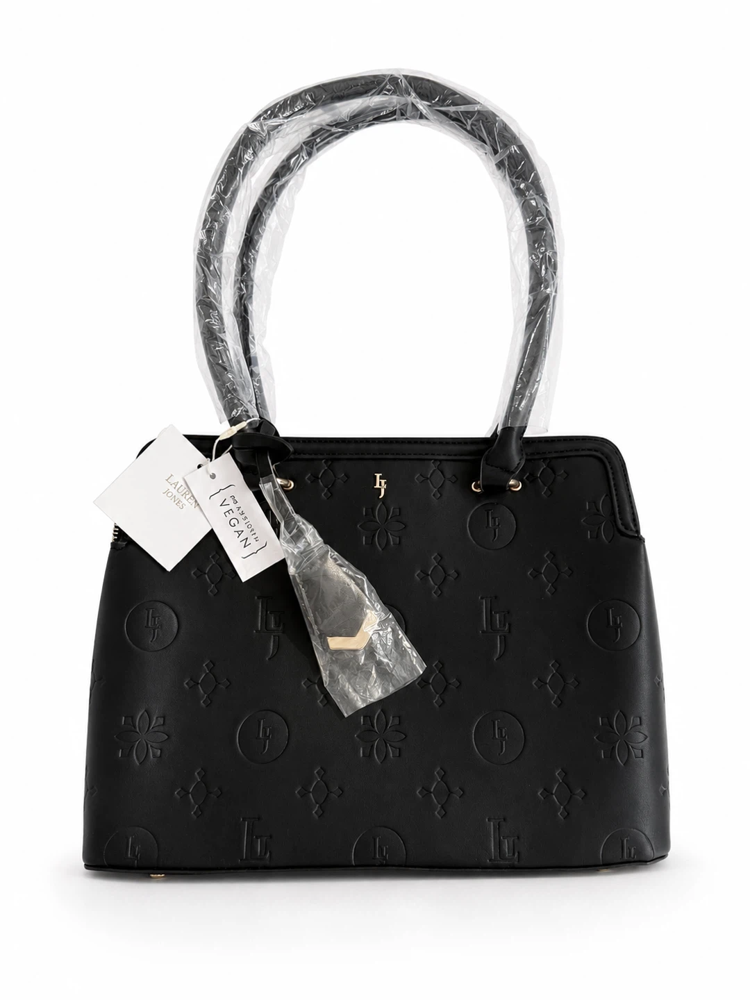 Brand New Laura Jones Black Vegan Leather Handbag with Tags