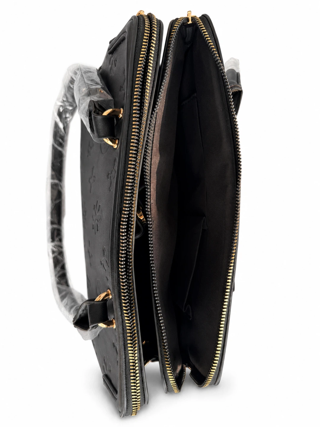 Brand New Laura Jones Black Vegan Leather Handbag with Tags - photo 4
