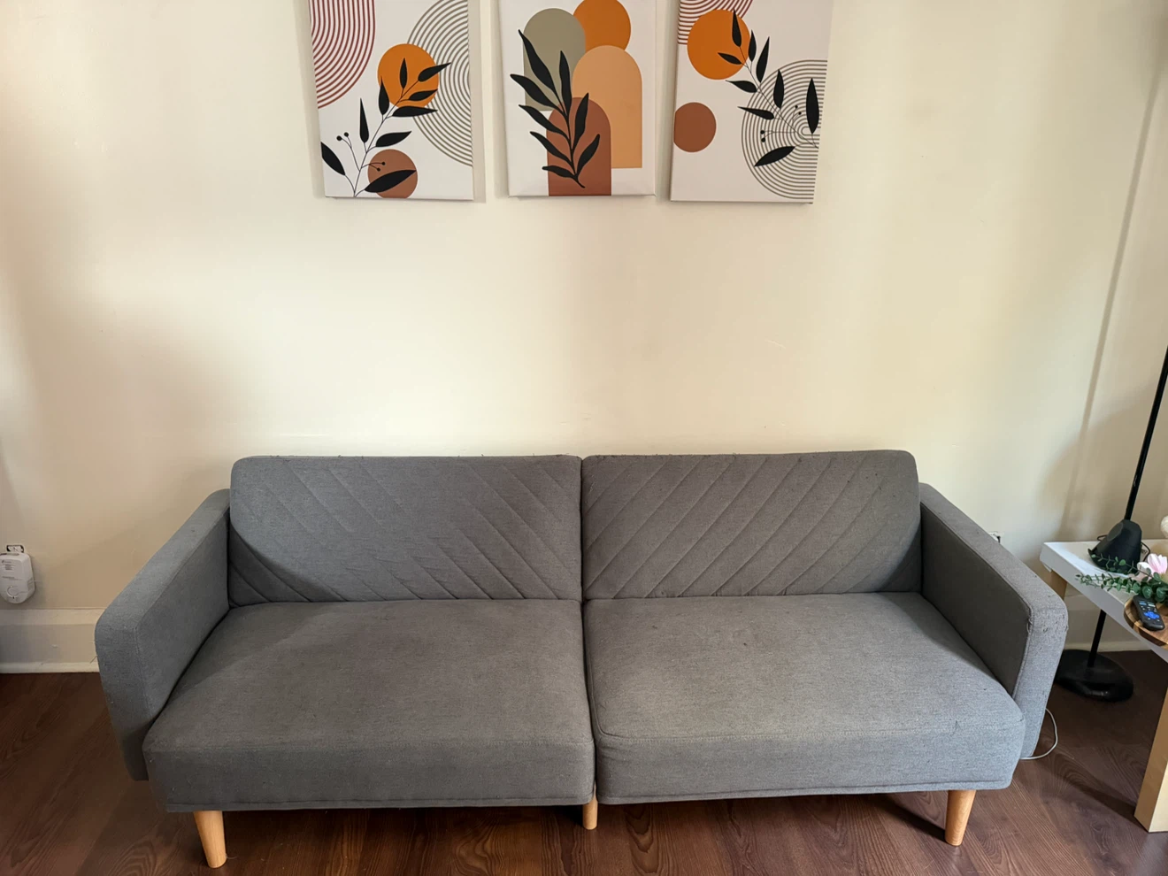 Grey Futon Sofa - photo 3