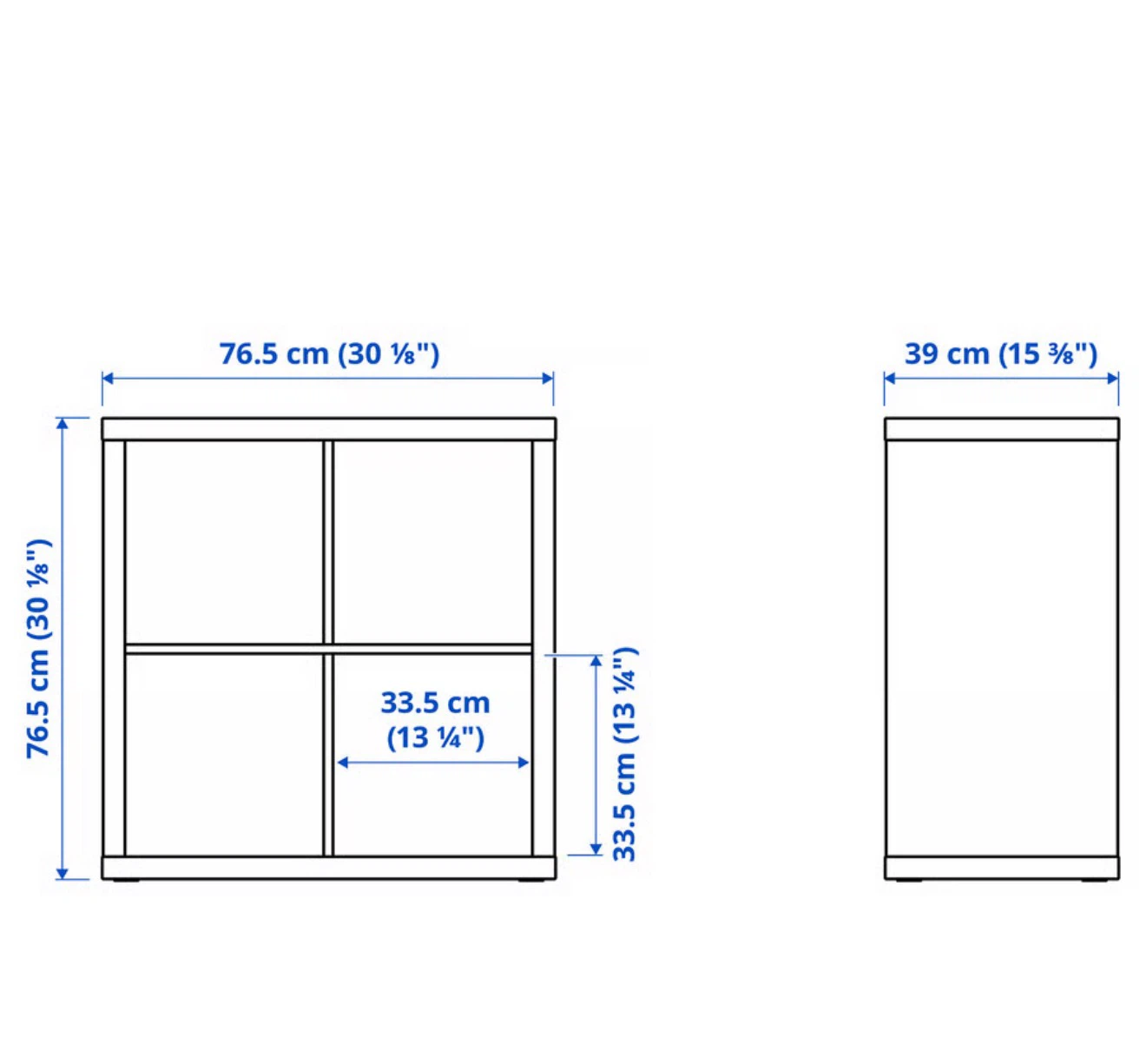 IKEA KALLAX 4-Cube Shelf Unit White - photo 2