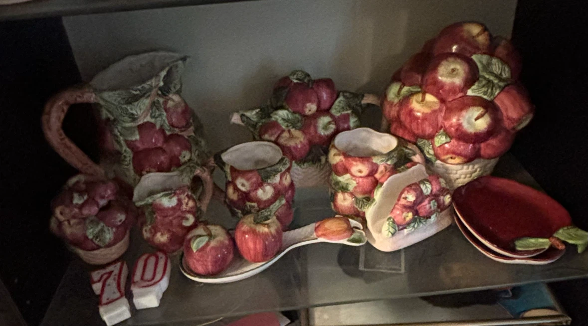 13piece apple ceramic teapot set