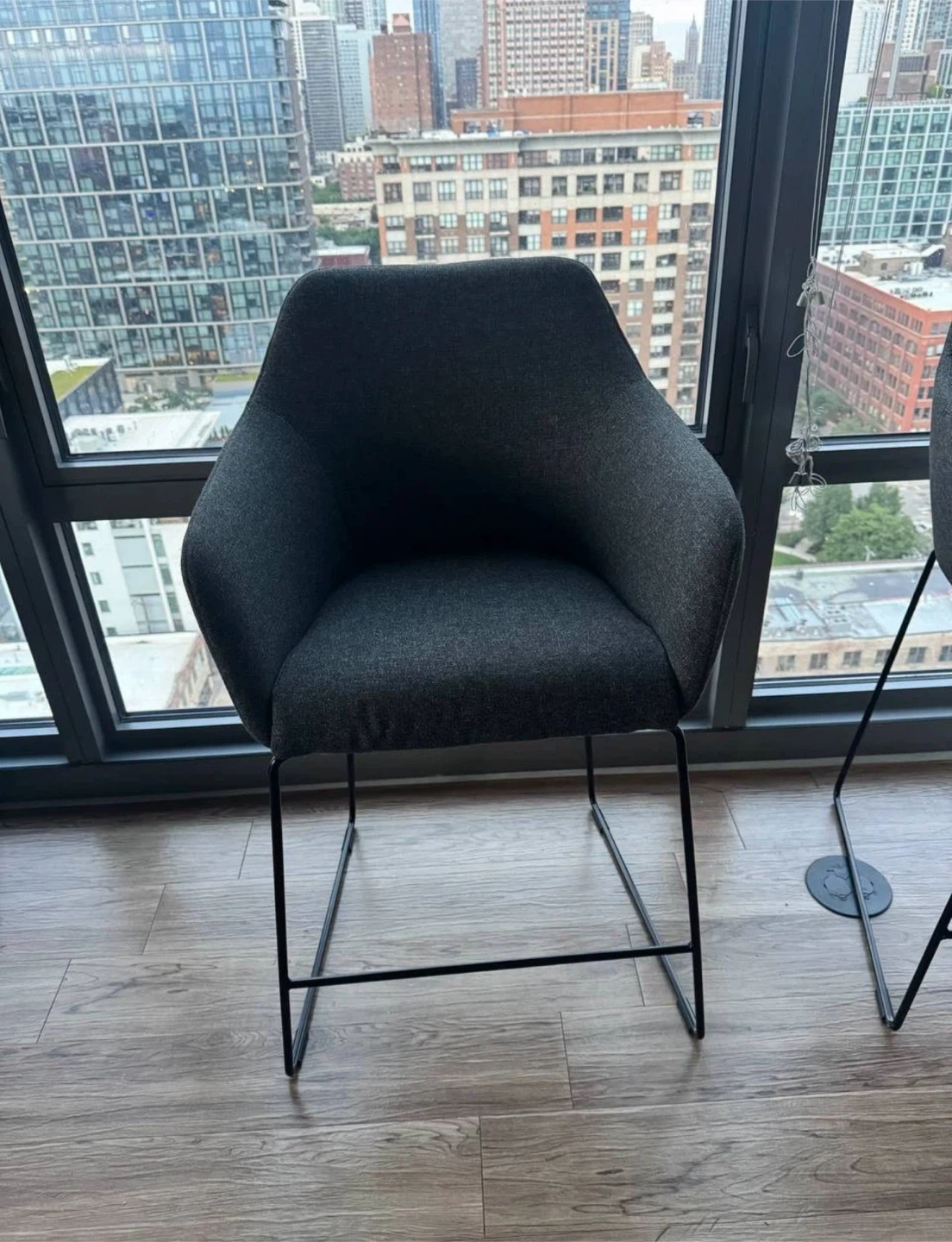 Dark Gray Bar Stools (Set of 2) - photo 2