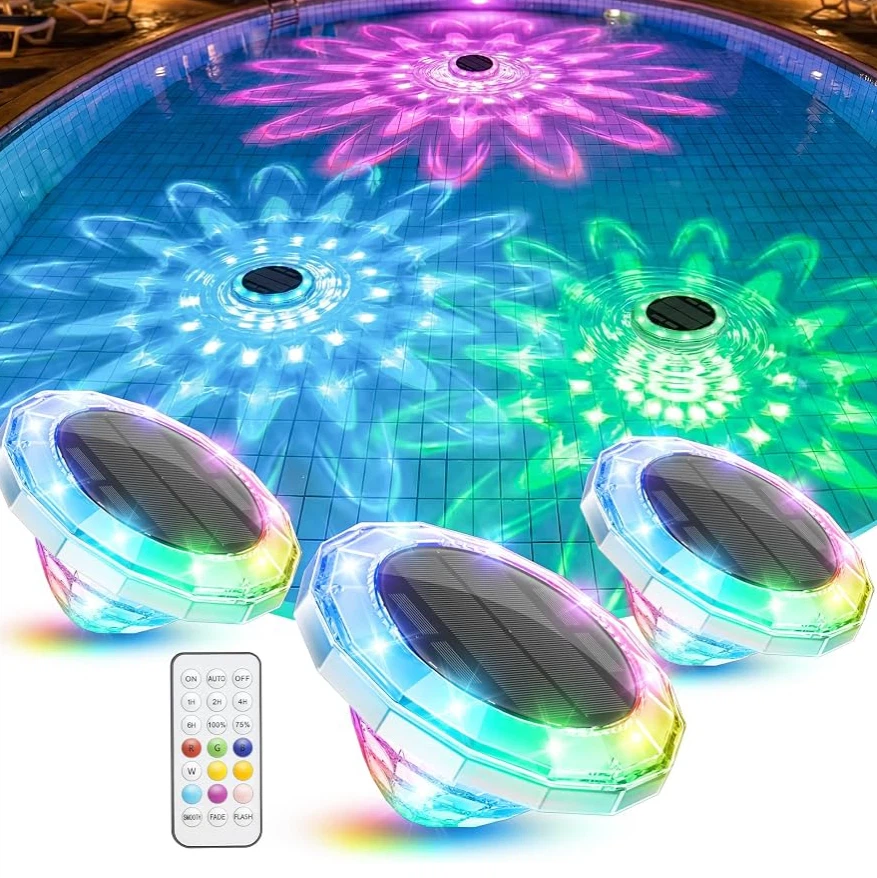 Solar Floating Pool Lights with Remote Control