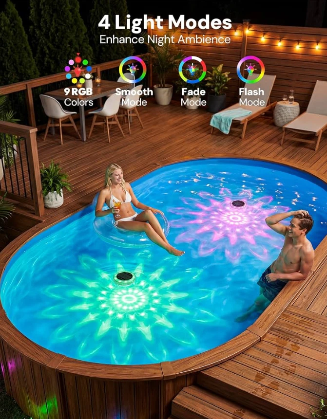 Solar Floating Pool Lights with Remote Control - photo 3