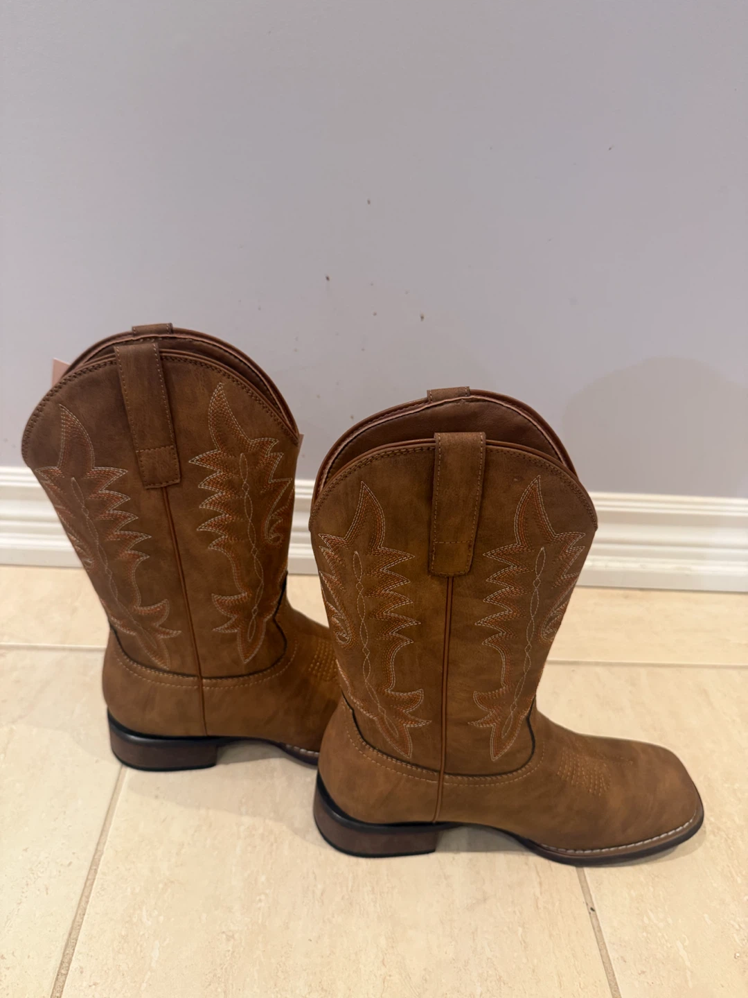 Brown Square Toe Cowboy Boots - photo 5