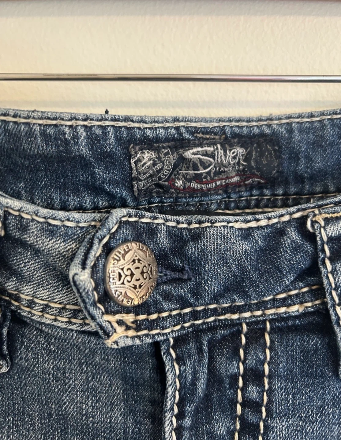 Silver Lace Bootcut Low Rise Jeans - photo 2