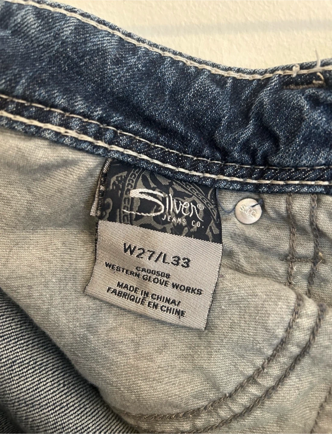Silver Lace Bootcut Low Rise Jeans - photo 3