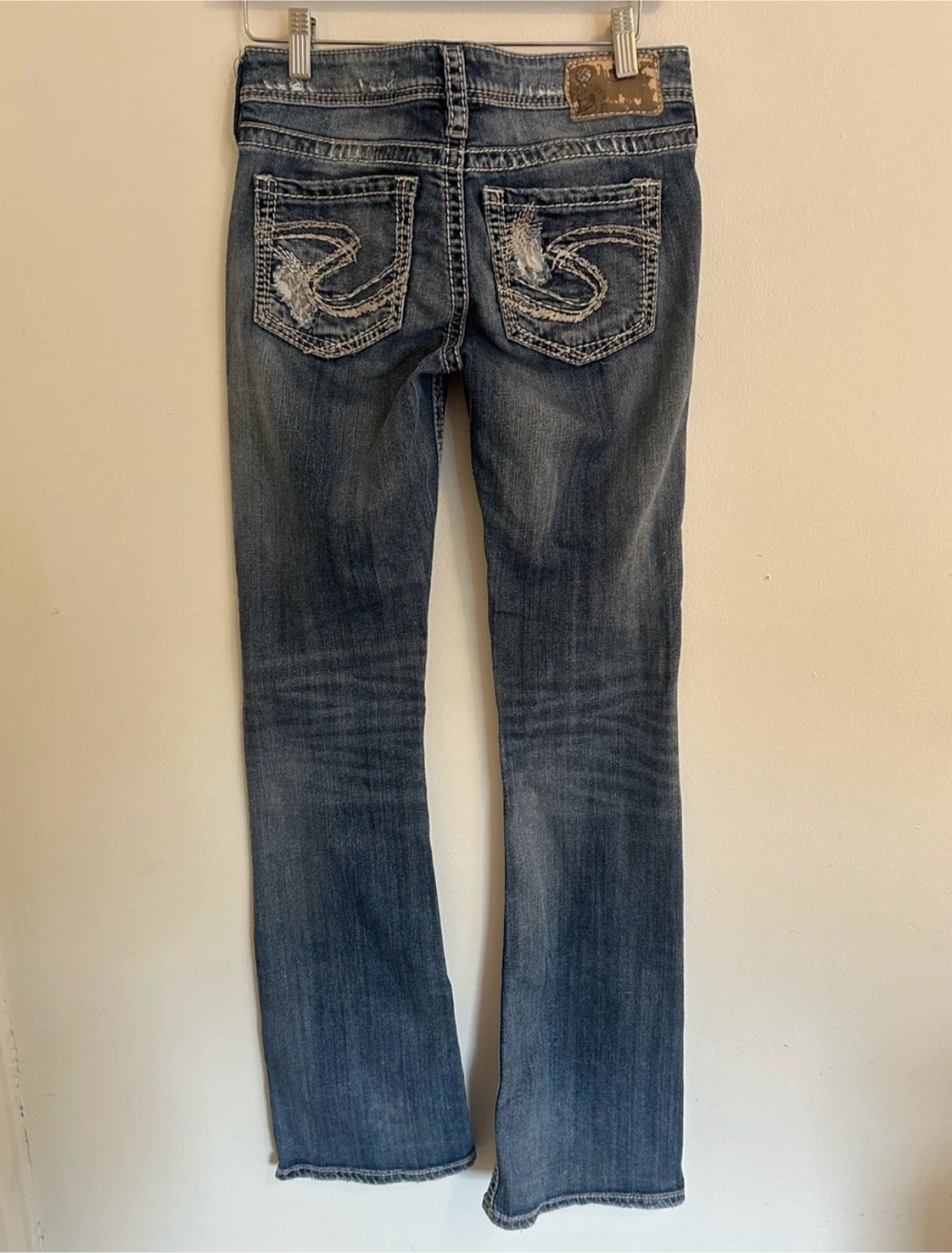 Silver Lace Bootcut Low Rise Jeans - photo 5