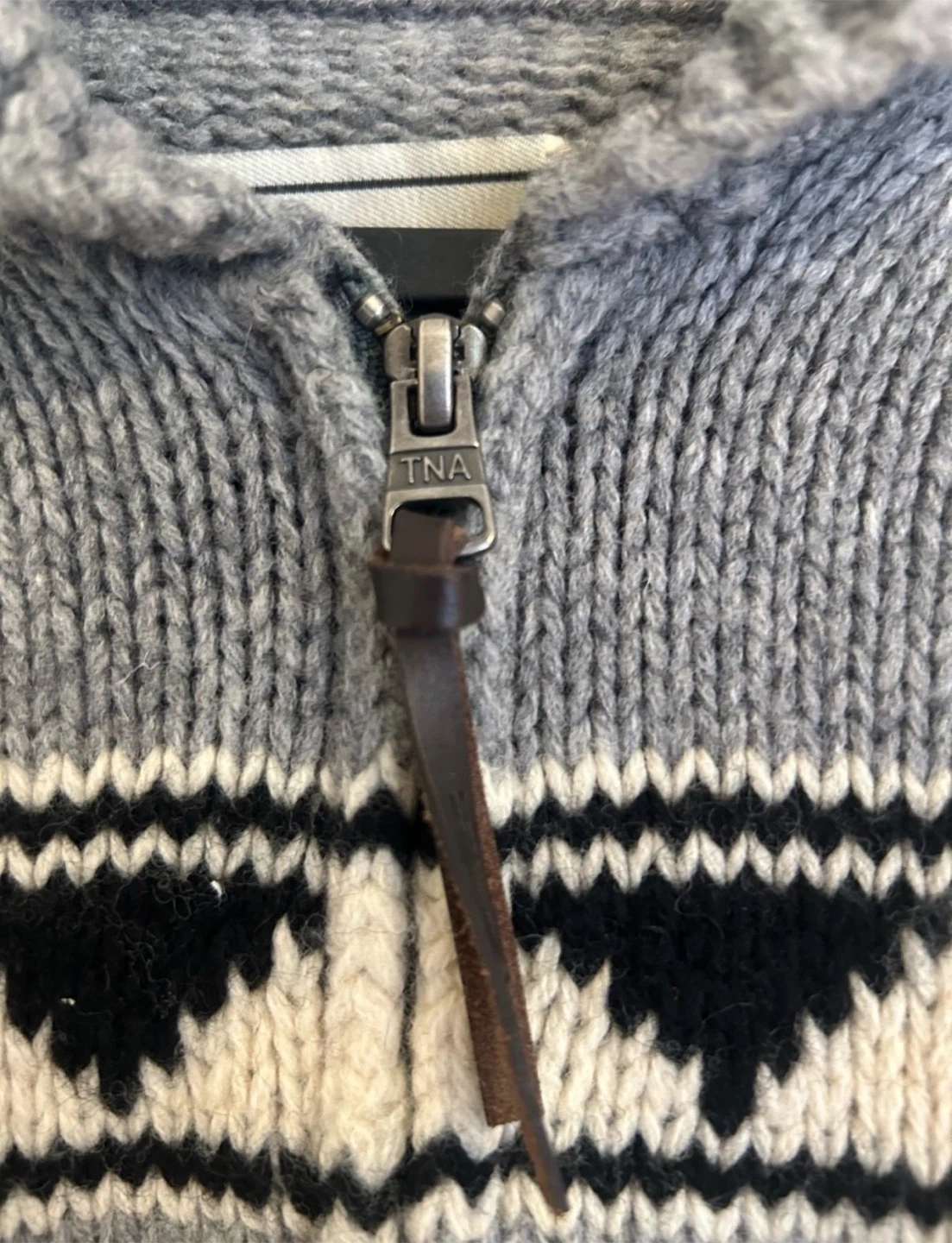 TNA wool zip up sweater - photo 2
