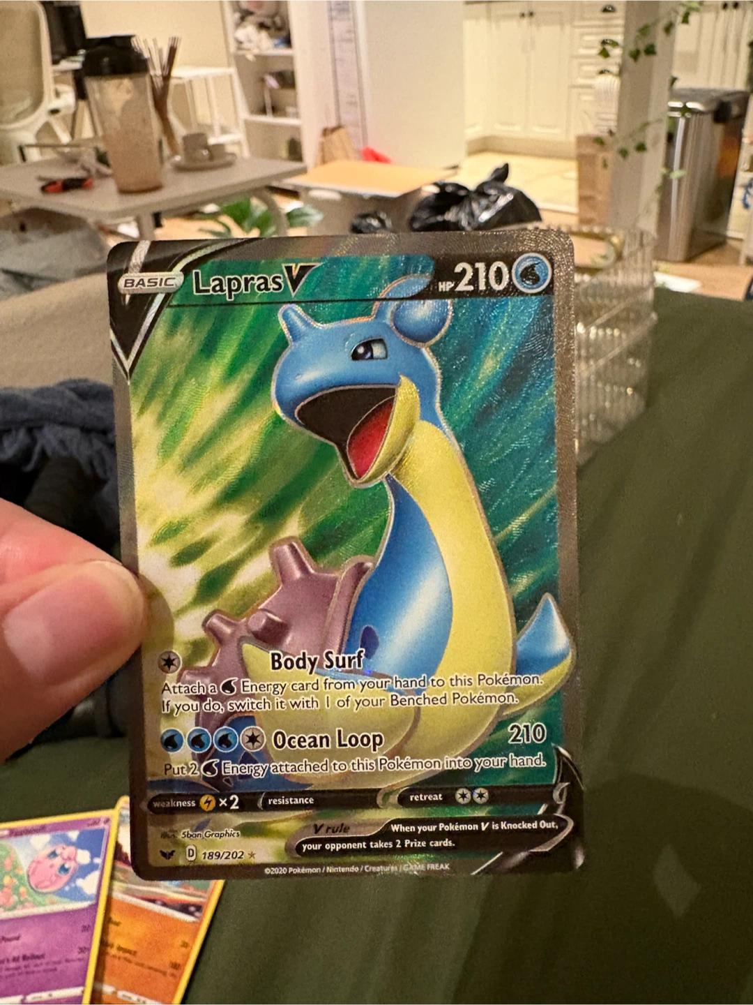 Pokémon TCG Lapras V Full Art 189/202 – Ultra Rare – Near Mint