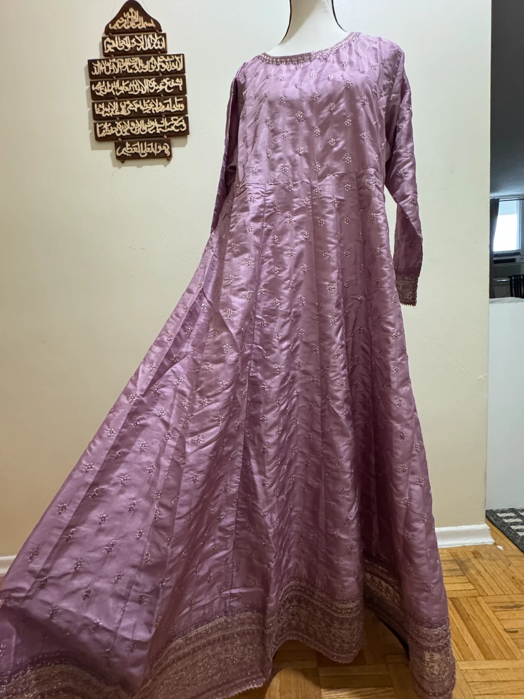 Lavender Embellished Maxi Dress