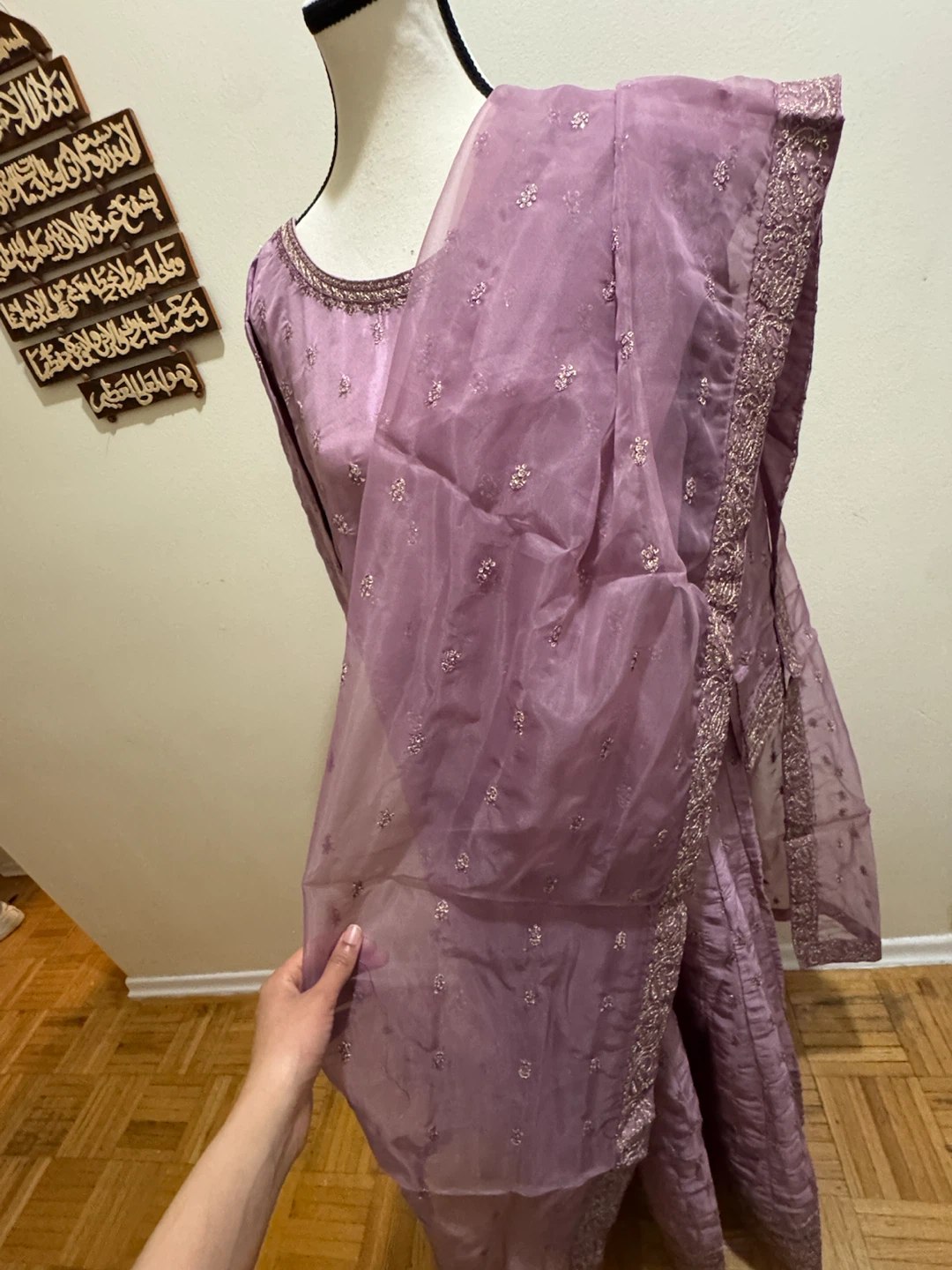 Lavender Embellished Maxi Dress - photo 4