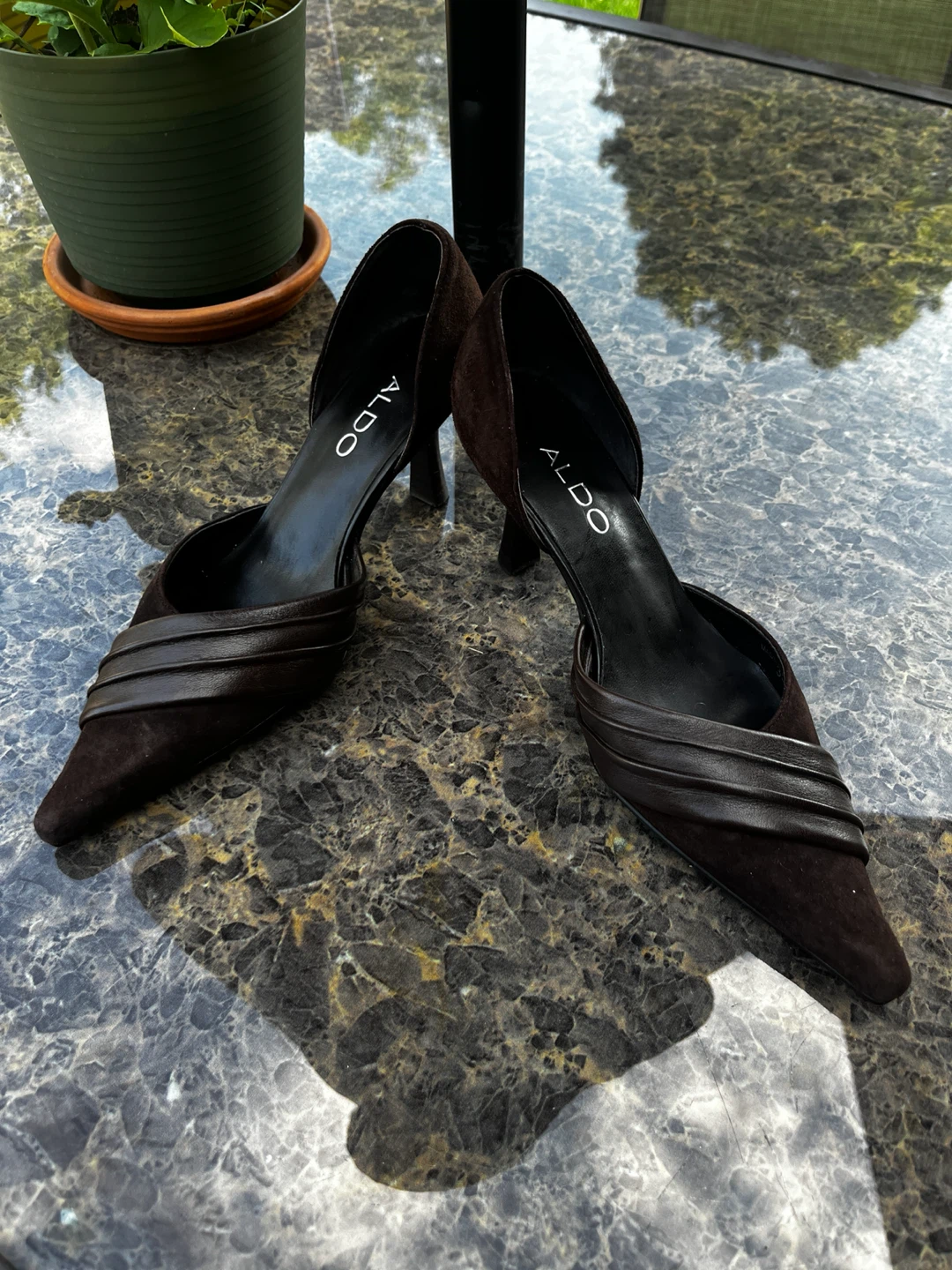 ALDO Women's Heels - Size 35 - Brown Suede