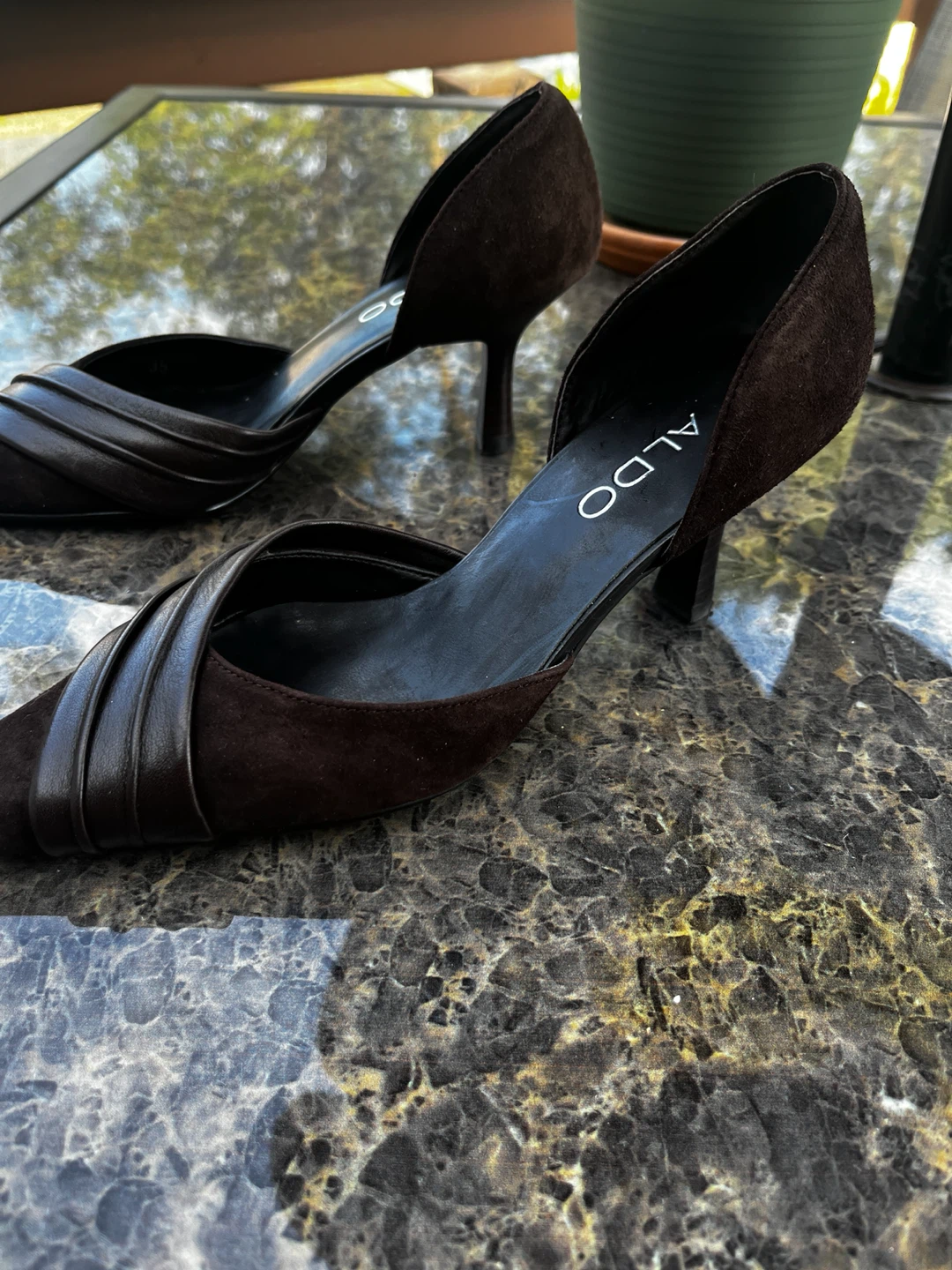 ALDO Women's Heels - Size 35 - Brown Suede - photo 2