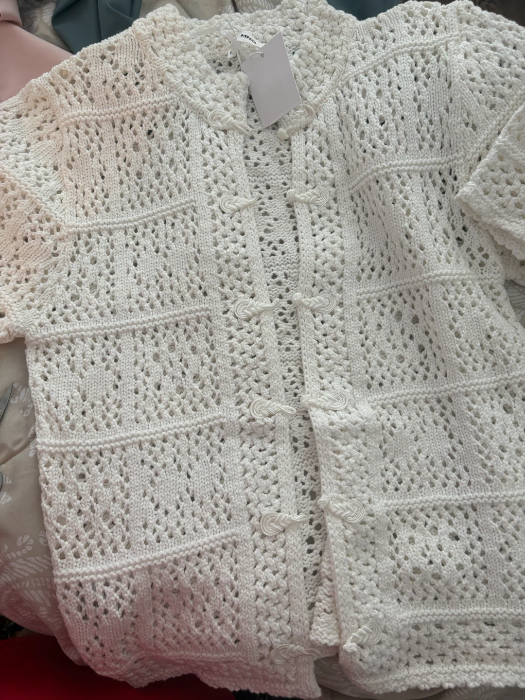 MNG White Knit Cardigan - photo 3