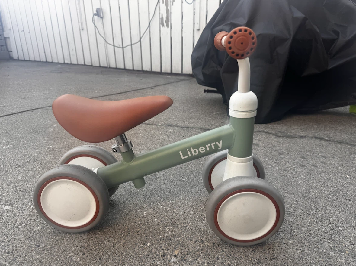 Liberry Mini Balance Bike – Sage Green, 4-Wheel, Toddler Trainer