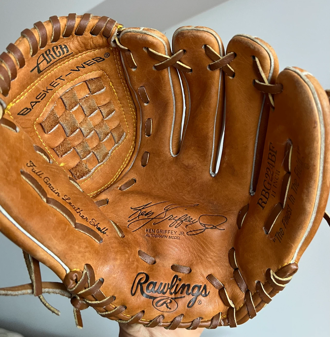 Rawlings Ken Griffey Jr autographed model baseball glove - photo 3