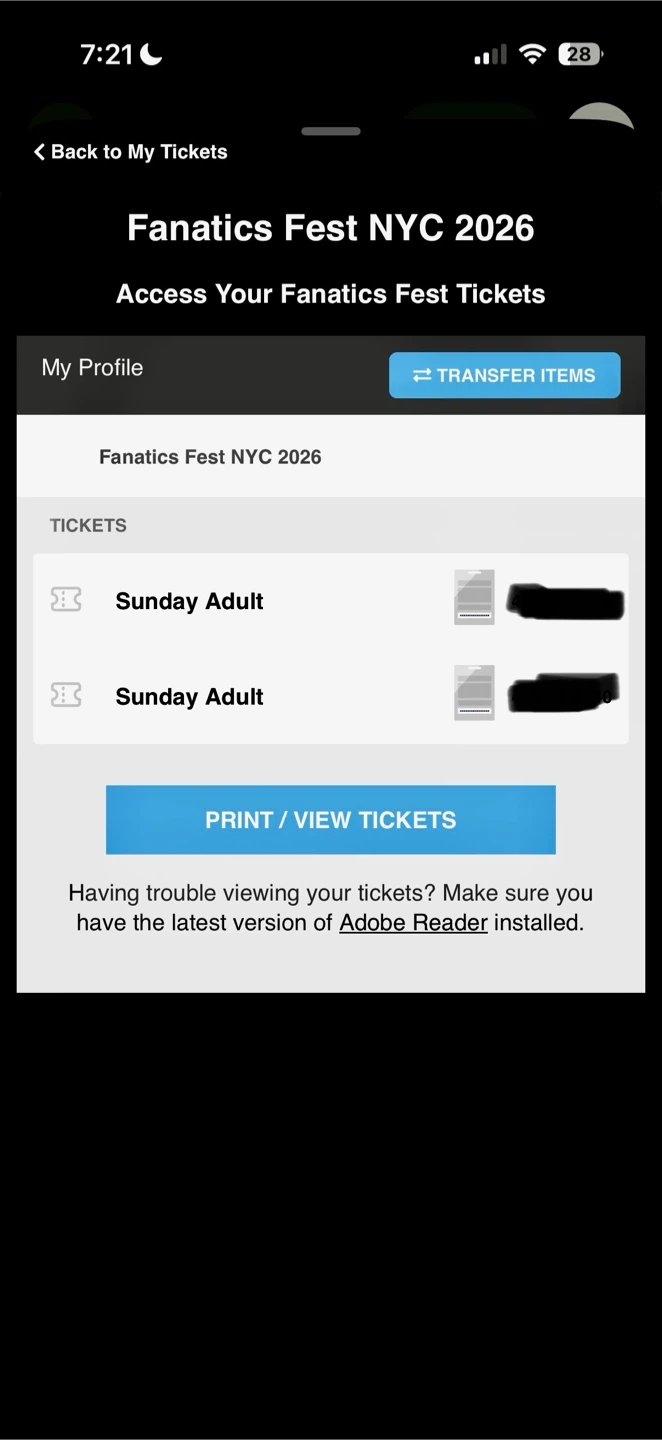 Fanatics Fest NYC 2026 Sunday Adult Tickets (3)