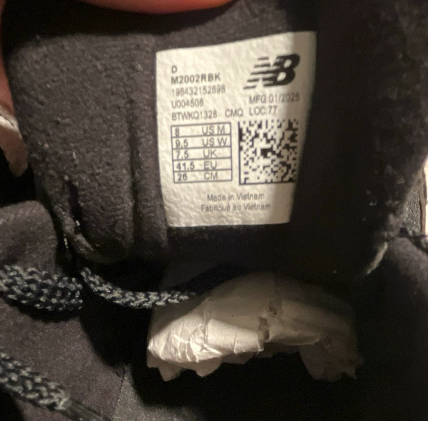 New Balance 2002R Black - Size 8.5 (Original Box Included) - photo 5