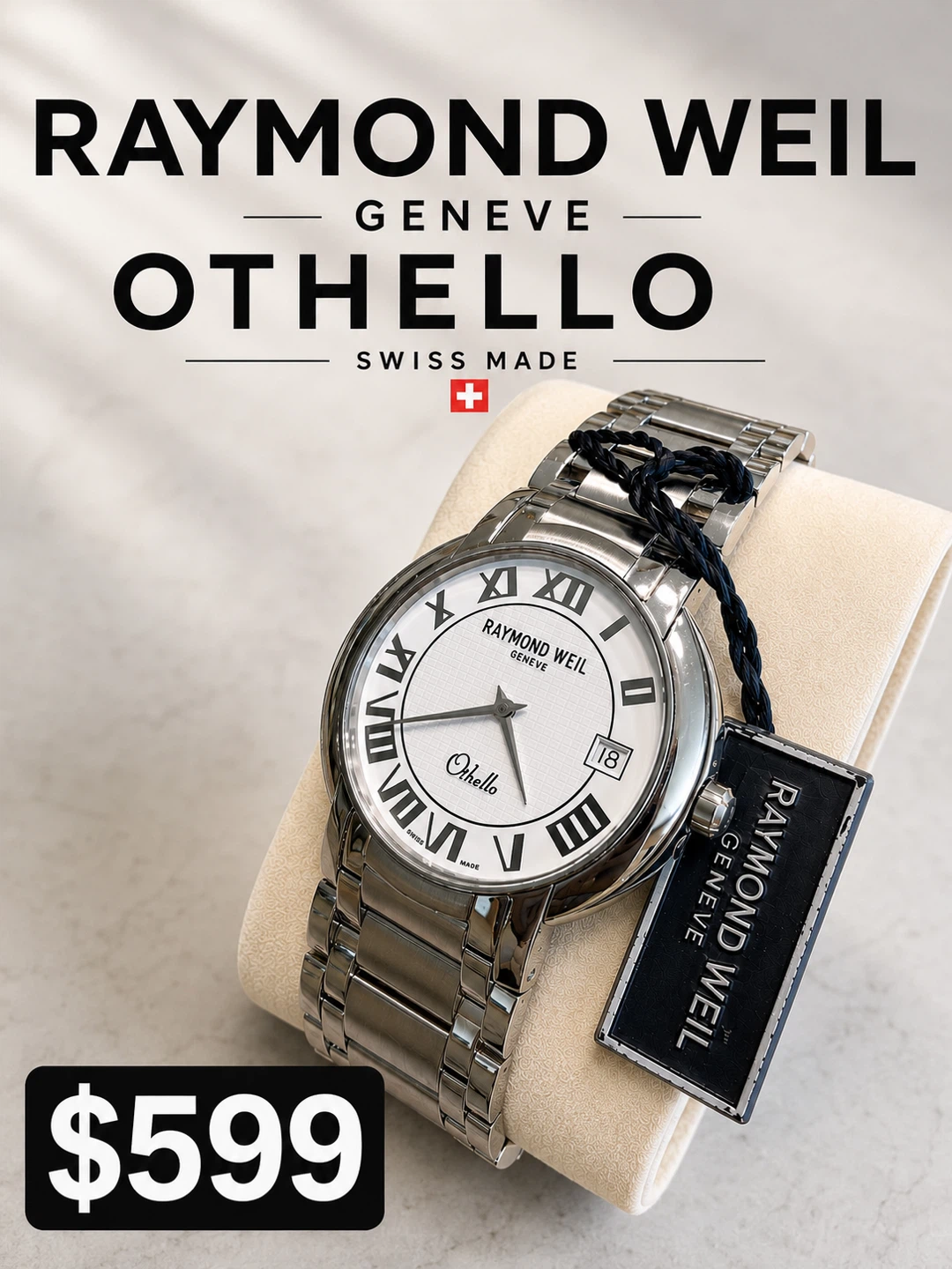 RAYMOND WEIL OTHELLO GENEVE (SWISS MADE)