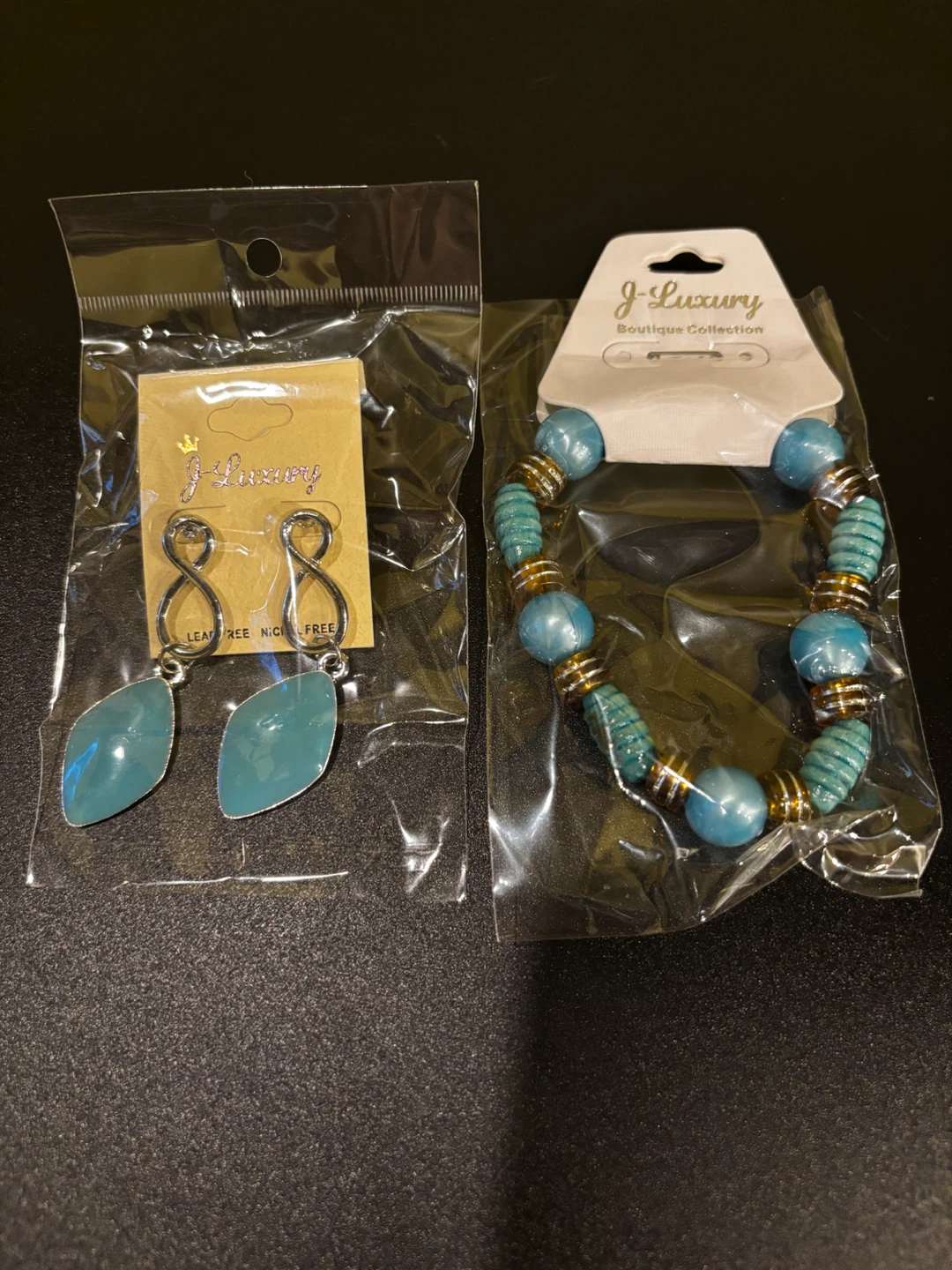 Blue Bracelet & Earrings Set