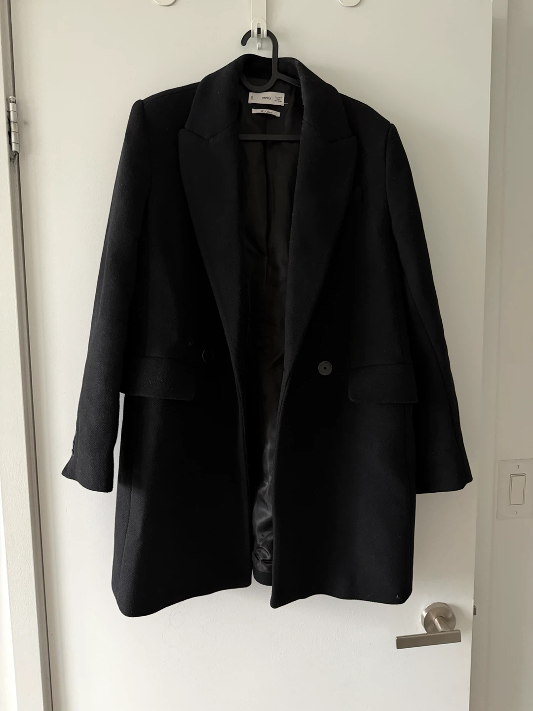 MANGO Black Wool Blend Coat - Size M - photo 2