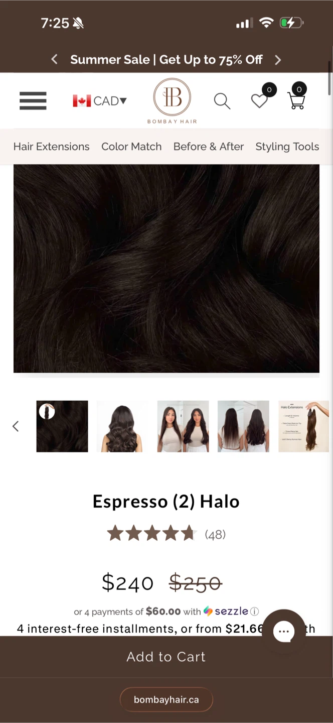 Bombay Hair Espresso Halo Hair Extensions