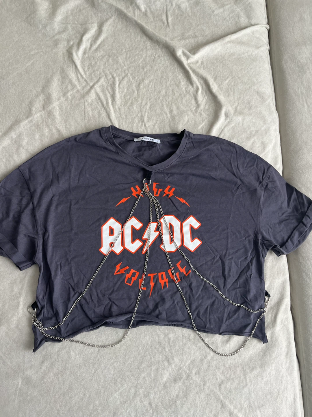 Armalife AC/DC Crop Top with Chains - Size M