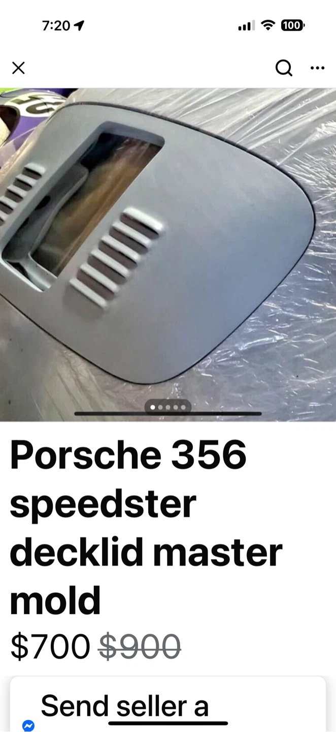 Porsche 356 Speedster Decklid Master Mold