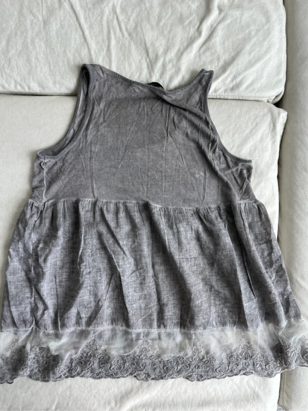 Polo Garage Grey Lace Trim Tank Top - photo 3