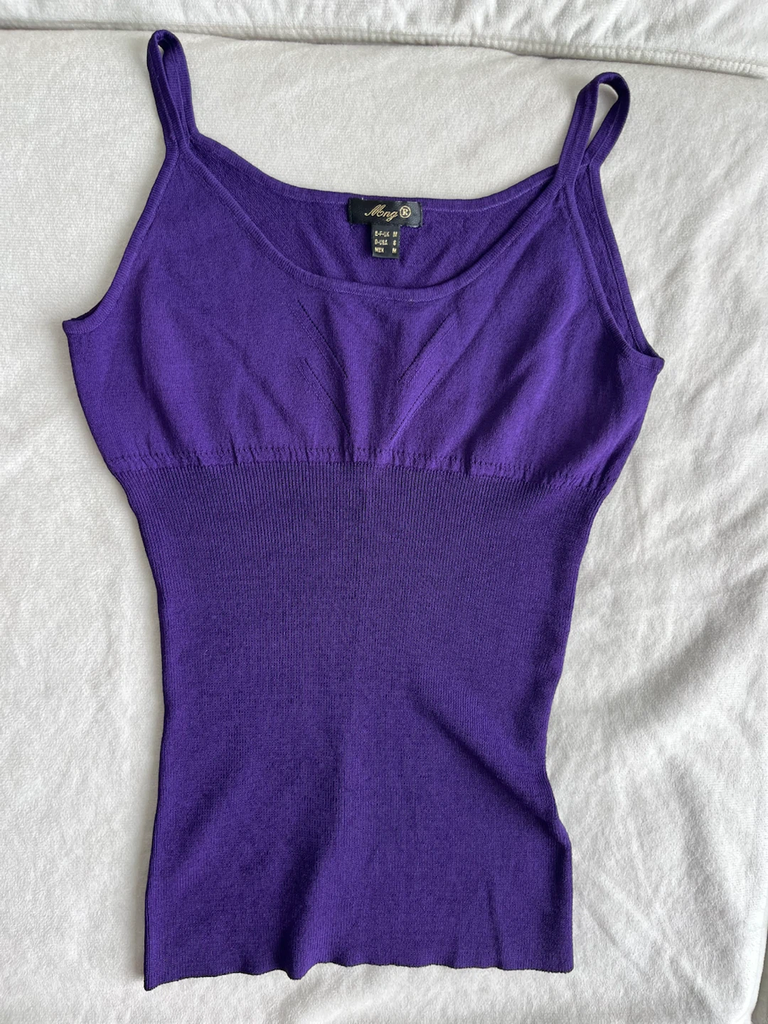 Mango Purple Spaghetti Strap Tank Top - Size M