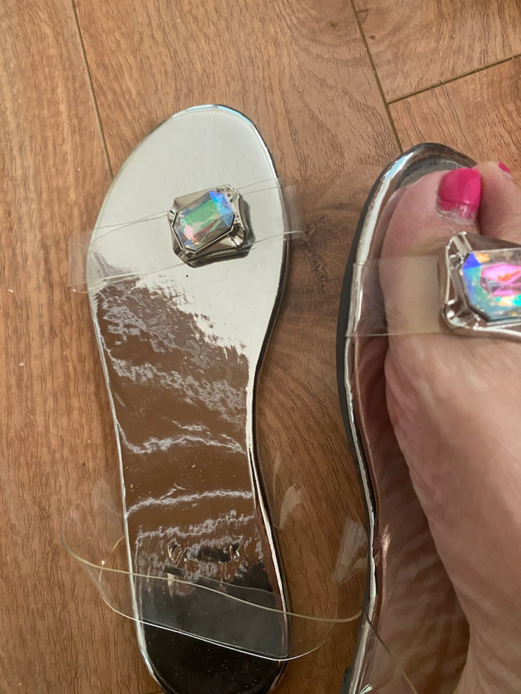 Clear Jelly Slides with Gem Detail - photo 3