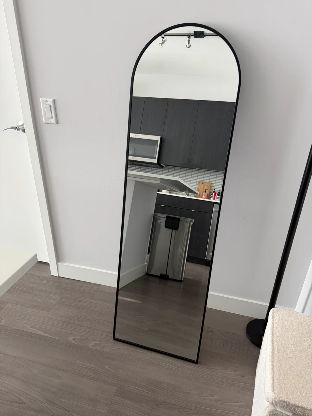 Black Arch Floor Mirror