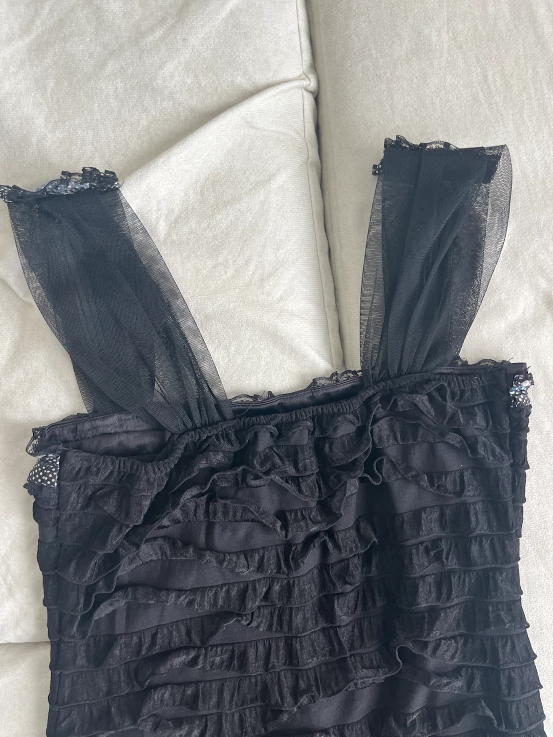 LBD Black Ruffled Dress Size 38 - photo 2