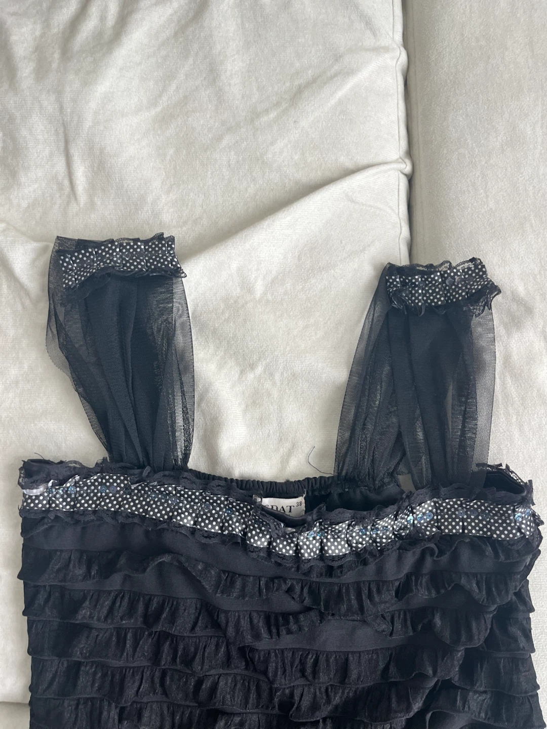 LBD Black Ruffled Dress Size 38 - photo 3