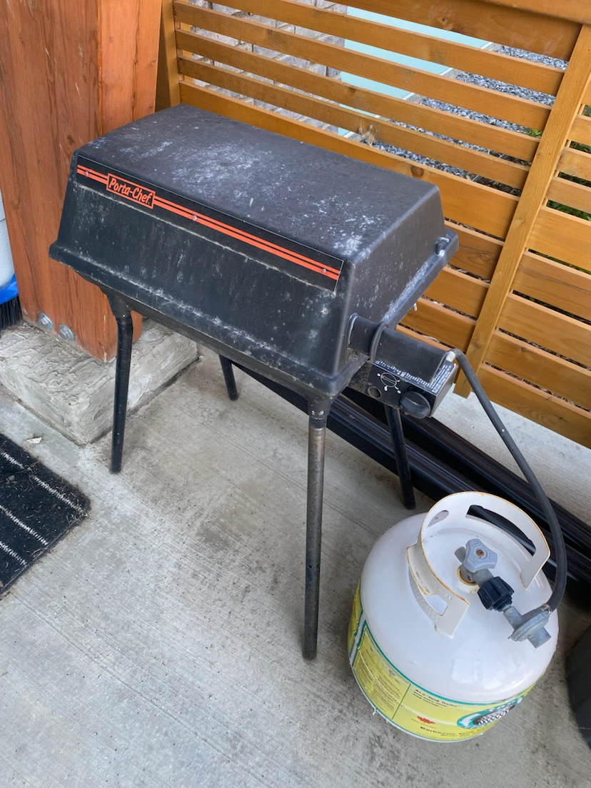Porta-Chef BBQ with propane tank