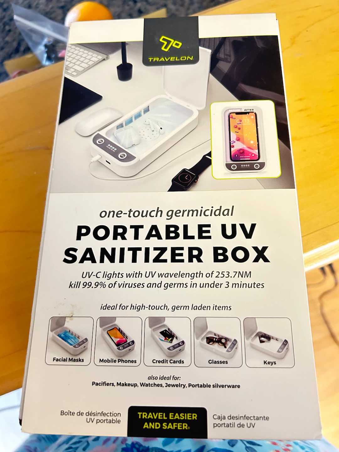 Travelon Portable UV Sanitizer Box