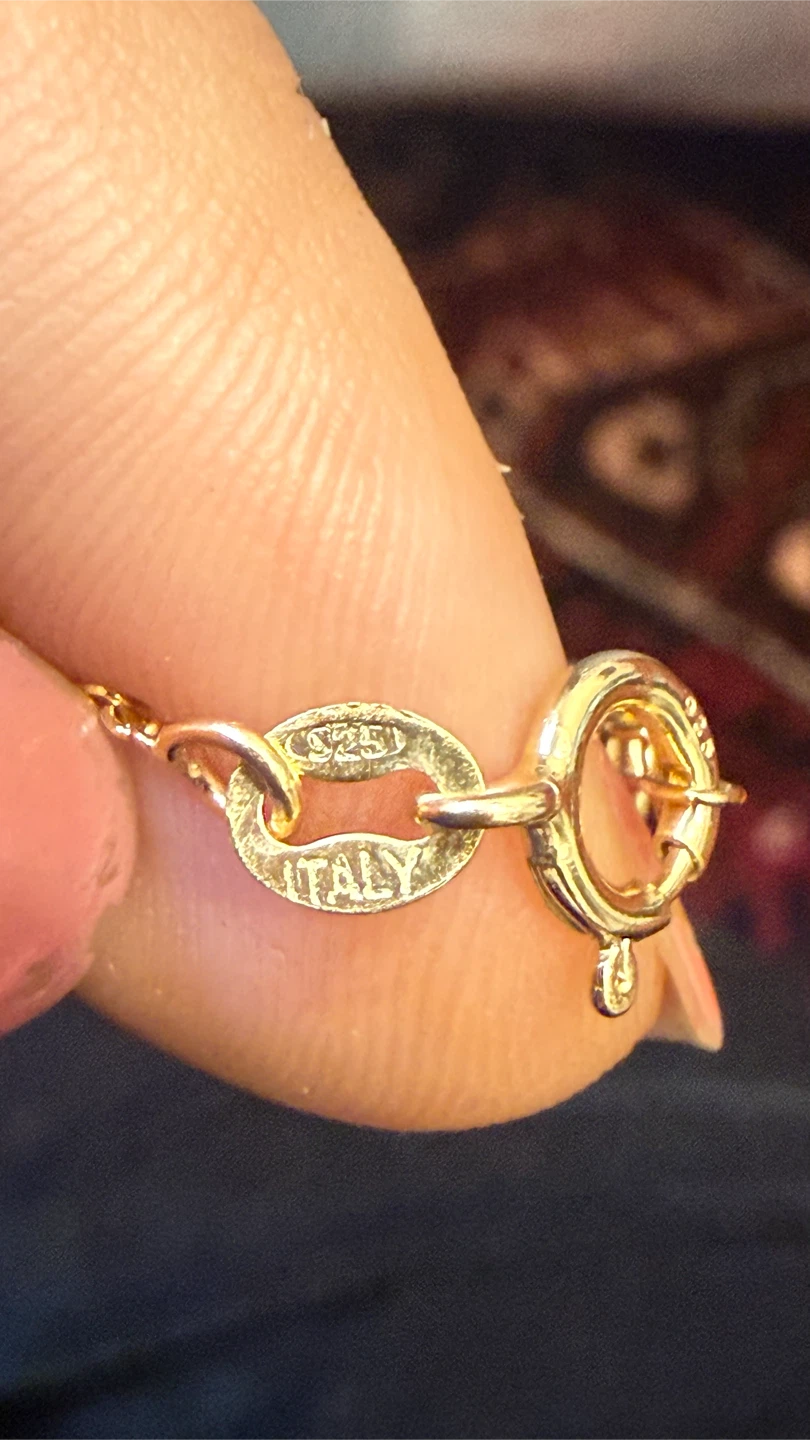 Gold-Plated Sterling Silver Cross Necklace with Italy Clasp - photo 2